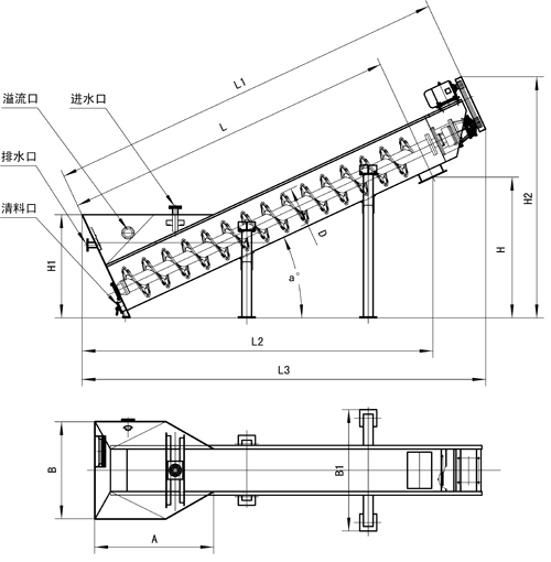 螺旋洗沙機結構圖 螺旋洗沙(shā)機結構圖.jpg